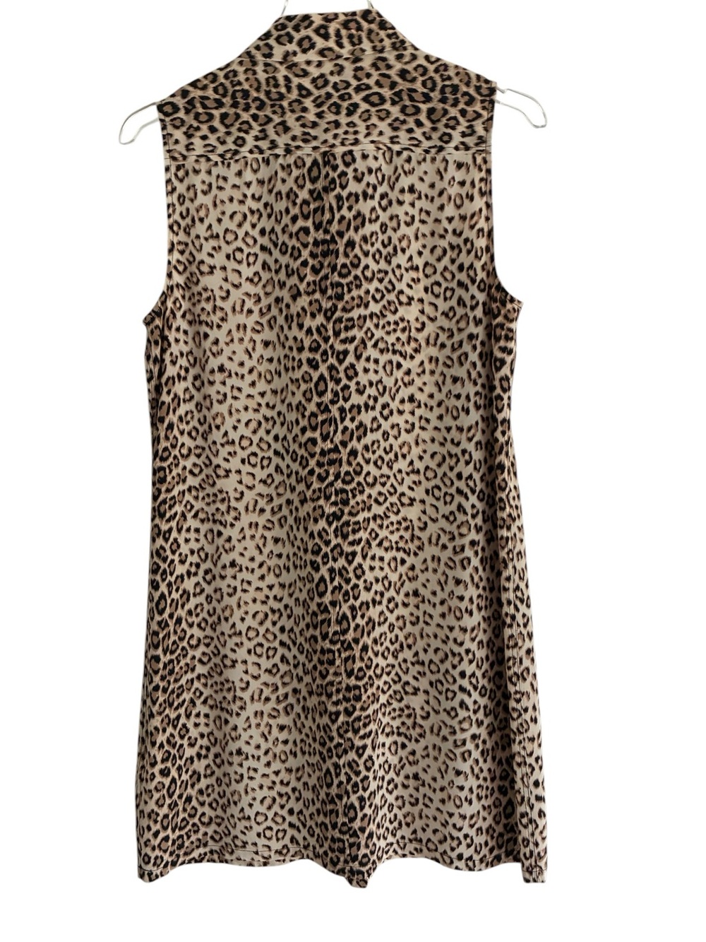 Equipment Femme Lucinda Silk Leopard Print Safari Shift Mini Dress M - Picture 6 of 9